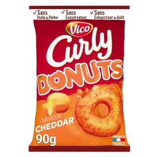 Curly Donuts Soufflés à la cacahuète saveur cheddar, 90g