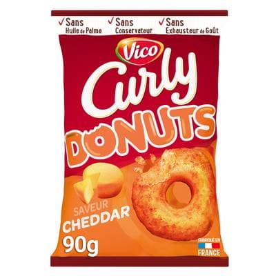 Curly Donuts Soufflés à la cacahuète saveur cheddar, 90g