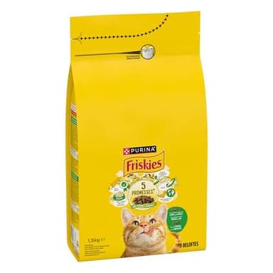 Purina - Friskies Croquettes Lapin Poulet et Légmes pour Chat Adulte, 1,5kg