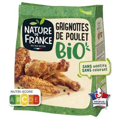 Nature De France Grignottes de Poulet Rôti Bio, 250g