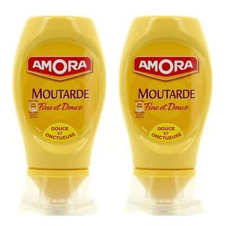 Amora Moutarde fine et douce, Lot de 2x260g