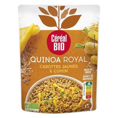 Céréal Bio Quinoa Royal Carottes Jaunes et Cumin Bio, 220g