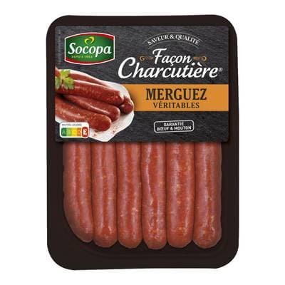 Socopa Merguez Véritables Façon Charcutière, 6x55g