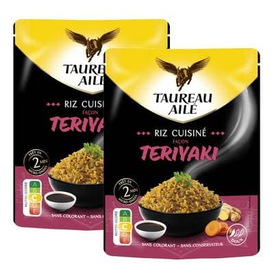 Taureau Ailé Riz micro ondes express façon Teriyaki, Lot de 2x220g