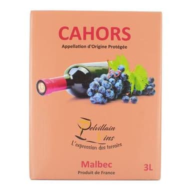Cahors Rouge AOC Maison Pelvilain, Bag in box 3L
