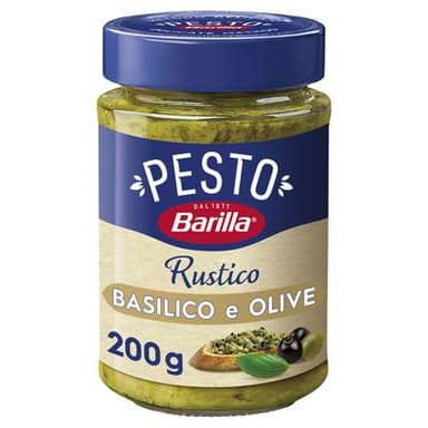 Barilla Sauce Pesto Rustico Basilic et Olives, 200g