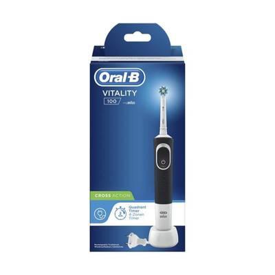 4210201200758 - Oral B - Brosse à dents Vitality 100 Black Cross Action