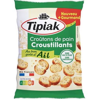 Tipiak Croûtons de Pain Croustillants à l'ail, 75g