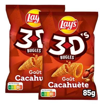 Lay's 3D's Cacahuètes, Lot de 2x85g