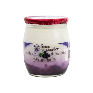 La Ferme Des Peupliers Yaourt Entier sur lit de Myrtilles, 125g