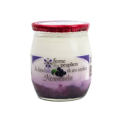La Ferme Des Peupliers Yaourt Entier sur lit de Myrtilles, 125g