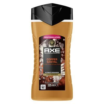 Axe Gel douche Parfum aux Huiles Essentielles Bois de Santal Miel et Poivre Premium Copper Santal, 225ml
