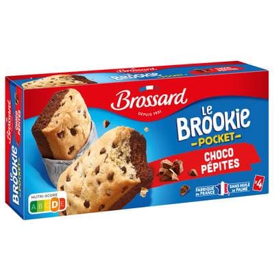 Brossard Gâteaux brookie choco pépite x4, 184g