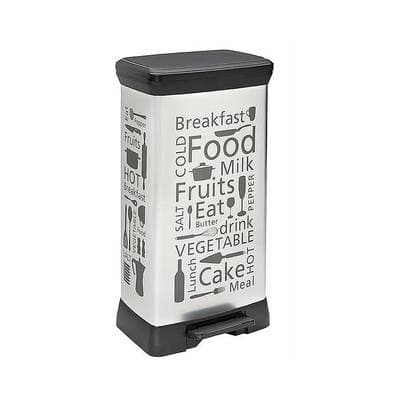 Curver Poubelle à pédale rectangulaire, 50L