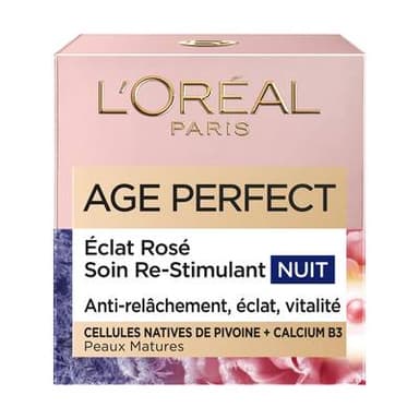 L'Oréal Soin Froid Nuit - Eclat Rosé au Réveil - Age Perfect, 50ml