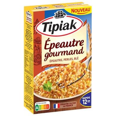 Tipiak Epeautre Gourmand- Epeautre, Perles, Blé - 2 sachets, 2x175g