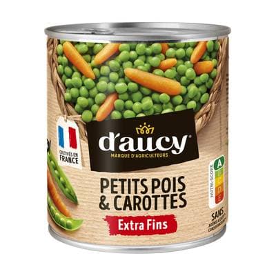 D'aucy Petits pois carottes extra-fins, 530g