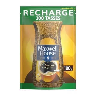 Maxwell House Café Soluble Qualité Filtre Eco-recharge, 180g