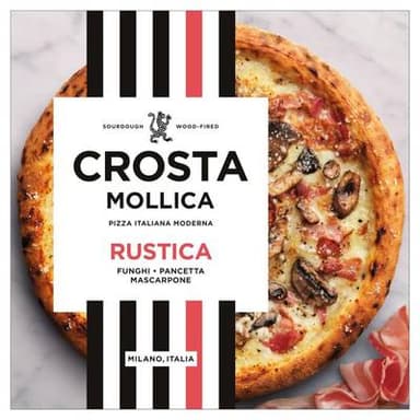 Crosta & Mollica Pizza rustica au levain pancetta mascarpone et champignons, 444g