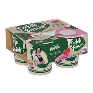 J'achète Fermier Yaourt Framboise Fermier, 4x125g