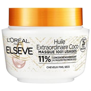 Elsève Masque 1001 usages - huile extra-fine de coco, 310ml