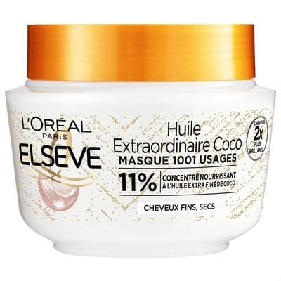 Elsève Masque 1001 usages - huile extra-fine de coco, 310ml
