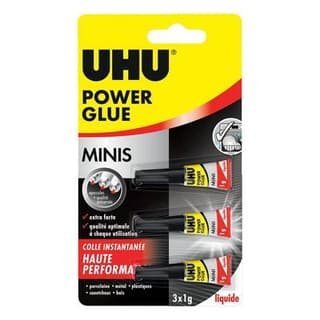 Uhu Minis colles power glue liquide, 3x1g