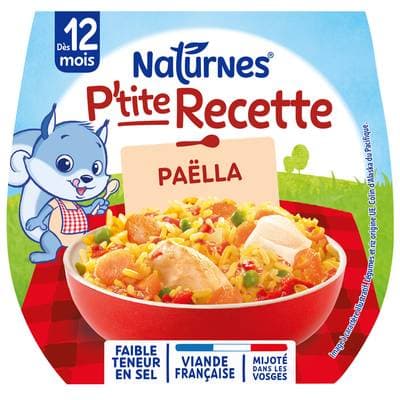 Naturnes® - P'tite Recette Paëlla Bol Bébé Dès 12 mois, 2x200g