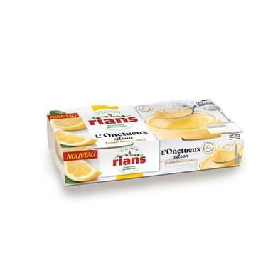 Rians L'onctueux citron et éclats de meringue, 2x90g