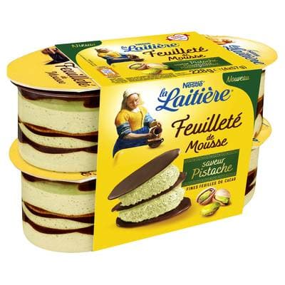 La laitière Feuilleté de mousse pistache, 4x57g