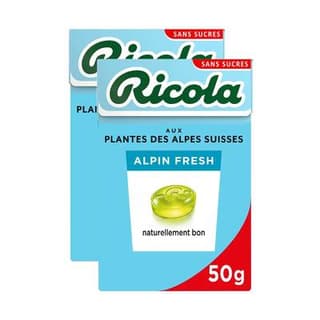 Ricola Bonbons Alpinfresh, Lot de 2x50g