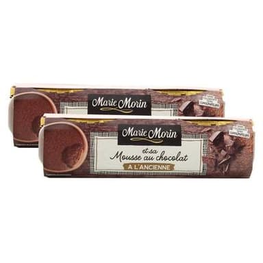 Marie Morin Mousse au chocolat à l'ancienne, Lot de 2 - 2x100g