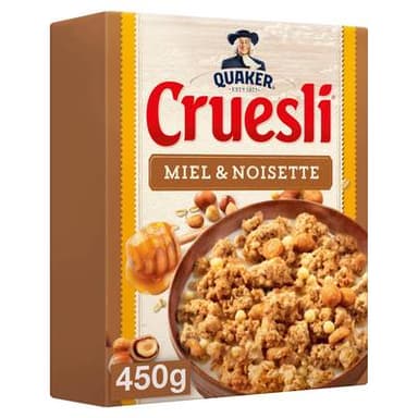 Quaker Cruesli miel et noisette, 450g