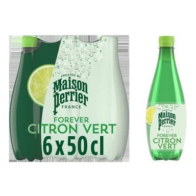 Maison Perrier Forever Boisson Gazeuse Aromatisée Citron Vert, 6x50cl