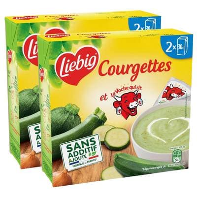 Liebig Soupe Courgettes Vache qui Rit, Lot de 2 -2x30cl