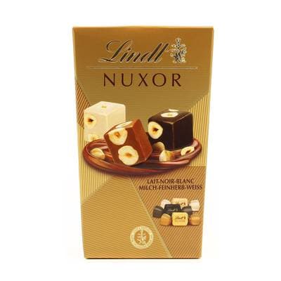 Lindt Cornet de bouchées au chocolat au Lait, Blanc et Noir Nuxor, 75g