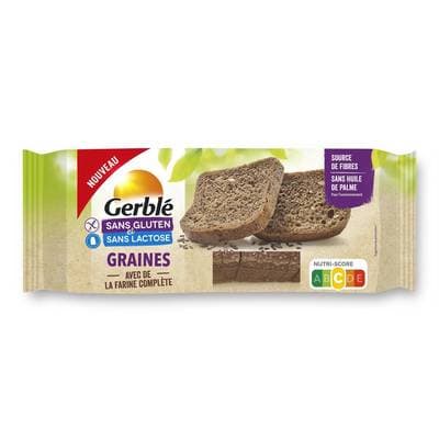 Gerblé Sans Gluten Sans Lactose Pain Complet aux Graines sans gluten et sans lactose, 300g