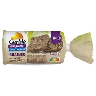 Gerblé Sans Gluten Sans Lactose Pain Complet aux Graines sans gluten et sans lactose, 300g