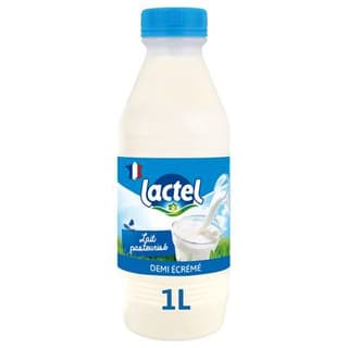 Lactel Lait pasteurisé demi-écrémé, 1l