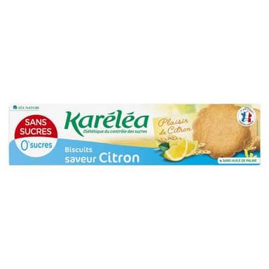 Karéléa Biscuits Citron Sans Sucre, 132g
