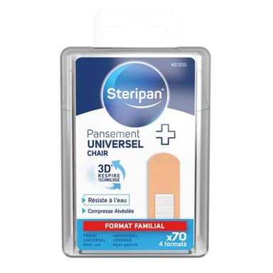 Steripan Pansement universel - 4 formats, 70 pensements