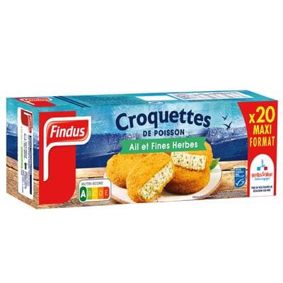 Findus Croquettes de poissons ail et fines herbes, 1kg