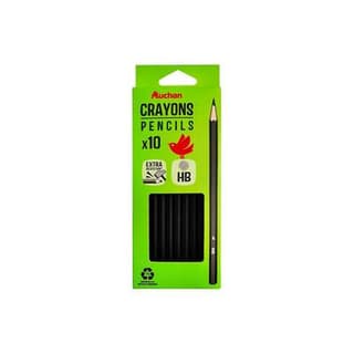 Auchan Crayons graphite HB, 10 crayons