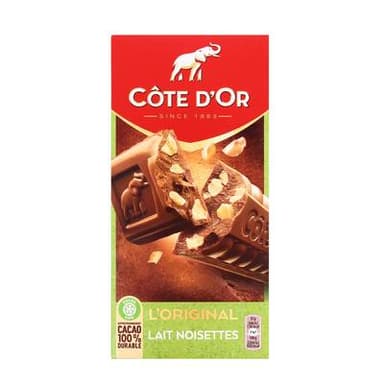 Côte d'Or Chocolat au lait et aux éclats de noisettes l'original, 200g