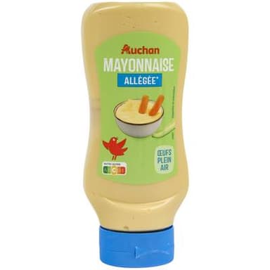 Auchan Mayonnaise allégée -60% de matières grasses flacon souple, 450g