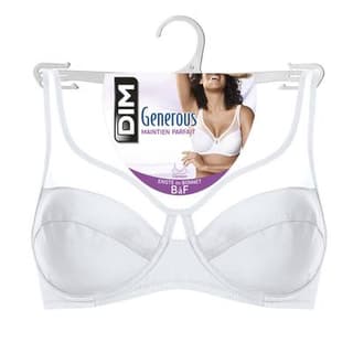 Dim Soutien-gorge à armatures Blanc Generous, Taille 100 C
