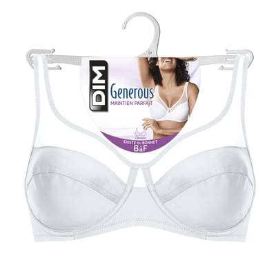 Dim Soutien-gorge à armatures Blanc Generous, Taille 100 C