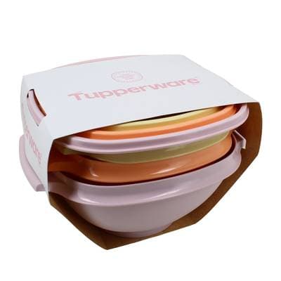 Tupperware Bols et ses couvercles, 3 pièces