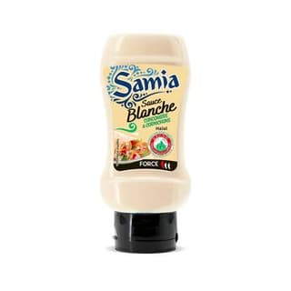 Samia Sauce Blanche Halal en flacon souple Squeeze Top Down, 357g