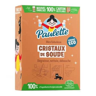 Paulette Cristaux de soude Dégraissant Détachant Ecocert, 1kg